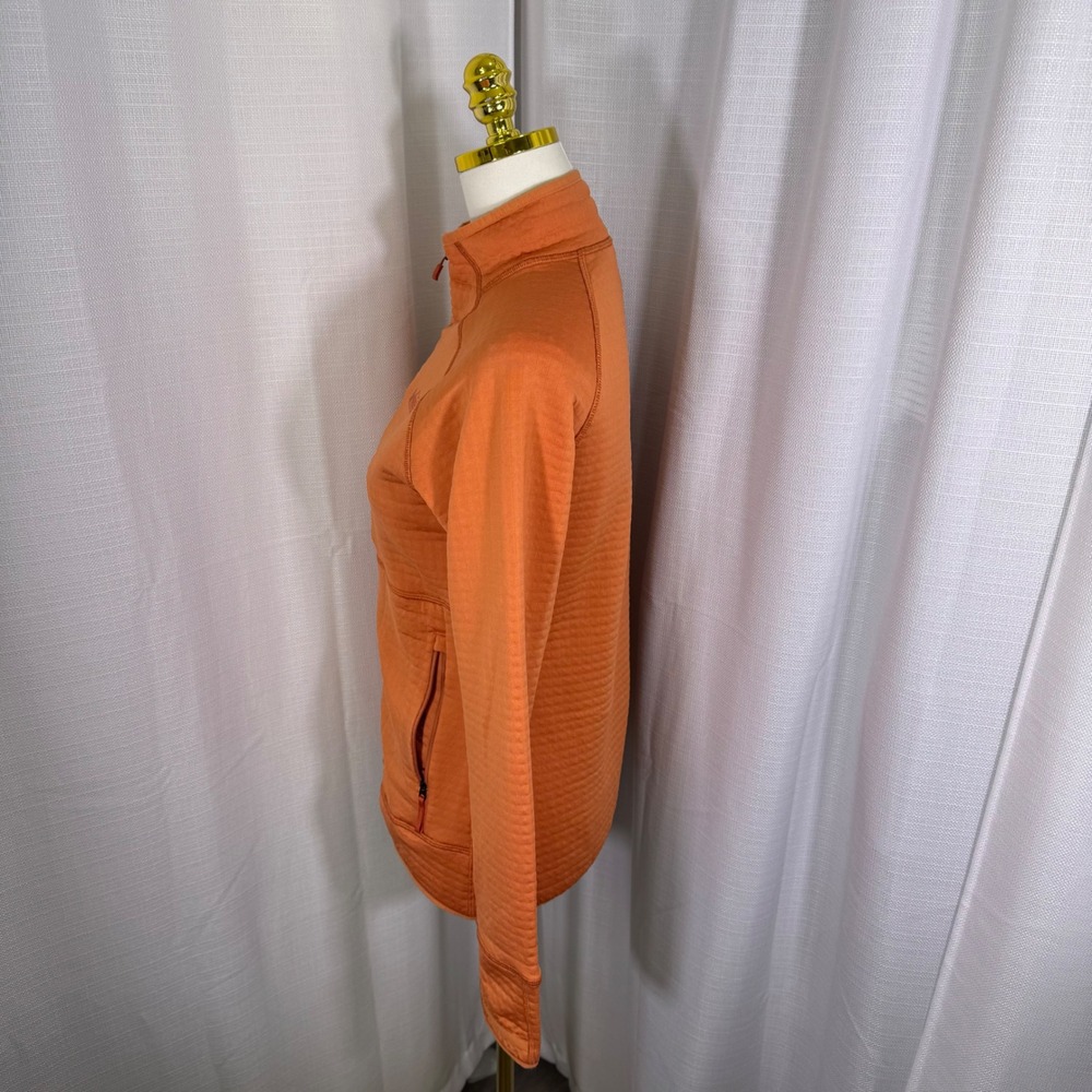 REI Lightweight Polartec Power Grid Jacket Orange Full Zip Womens Small Gorpcore - Picture 14 of 15